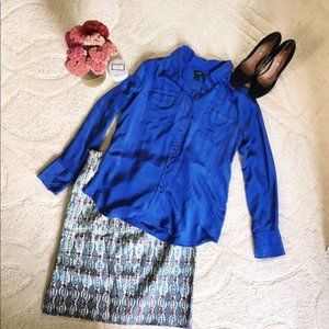 JCrew silk button down